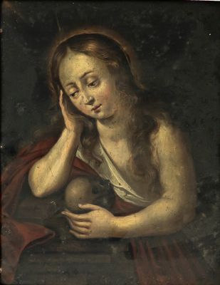 an image of a painting of a woman holding a baby