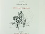 the front cover of a book with a drawing of a man on a horse