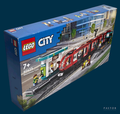 une boîte contenant un circuit de train Lego City