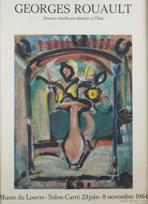 une peinture représentant un vase de fleurs sur une table