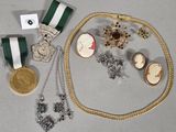a lot of items that are laying out on the table
