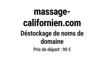 Nom de domaine massage-californien.