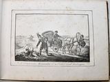 a picture of an old book with a picture of a horse drawn carriage