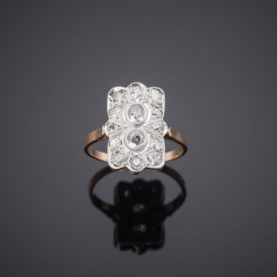 an old cut diamond cluster ring