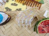a lot of hair accessories that are on a table