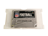 a football card in a plastic bag on a white background