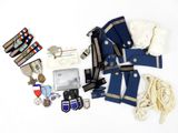 a lot of military items that are on the table