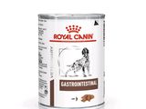 a can of royal canin gastrointal dog food on a white background