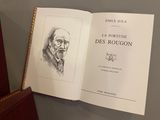 an open book with a drawing of a man on it