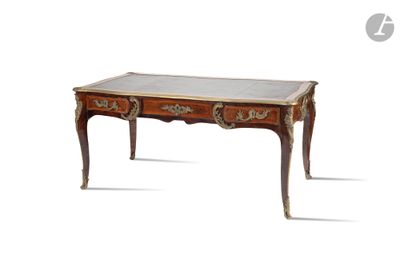 une image représentant une table avec un plateau en marbre et deux tiroirs