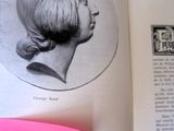a pink post it note with a picture of a woman ' s head on it