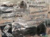 many bags of luggage that are sitting on a table