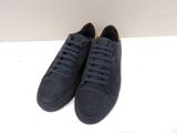 baskets en daim bleu pour homme, avec lacets et semelles en caoutchouc