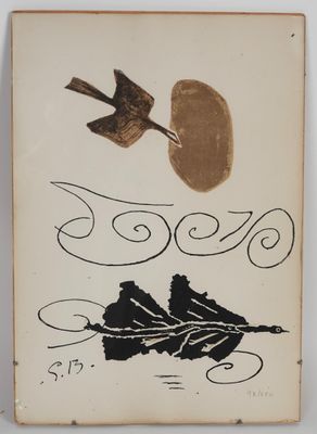 Georges BRAQUE (1882-1963) Composition aux oiseaux