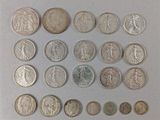 a lot of coins that are sitting on a table
