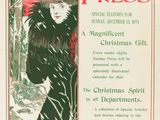 an advertisement for the philadelphia sunday press featuring a woman in a fur coat and hat