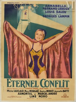 an old movie poster of a woman in a bathing suit