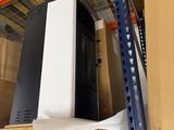 a large piece of paper sitting on a shelf in a warehouse