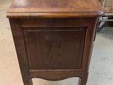 an image of a wooden desk in a room