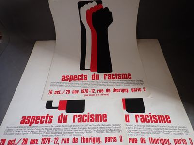 "Aspects du racisme" suite de 3 affiches pour exposition 20 …