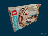 a box that has a picture of a ship in it