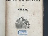 an old book with a picture of a man sitting on a bench