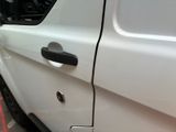 a close up of a car door handle on the side of the car