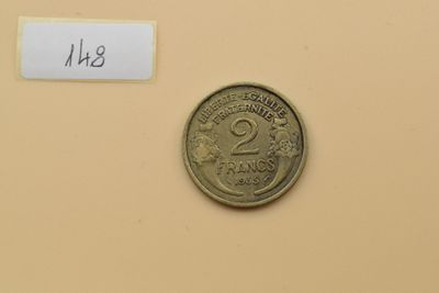 Troisième République. 2 Francs Morlon Cu.