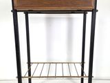 an image of a wooden shelf with a shelf underneath it
