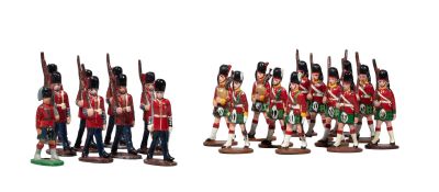 a lot of toy soldiers that are lined up together