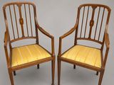 pair of george ii mahogany armchairs