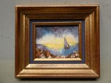 une image d'un tableau représentant un voilier sur l'eau