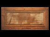 an old picture of a man and a woman in a window
