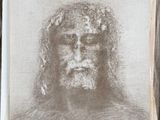 a drawing of a man with a crown of thorns on his head