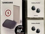 three boxes of samsung products on the table