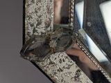 a butterfly that is sitting on a mirror