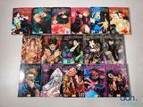 the covers of the comics are lined up on the table