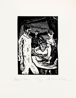 an image of a black and white drawing of a man and a woman