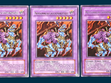 two cards of the same character are shown on a blue background