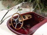 a close up of a steering and dashboard of a vintage car