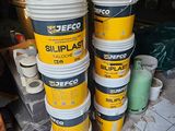 several buckets that are stacked on top of each other