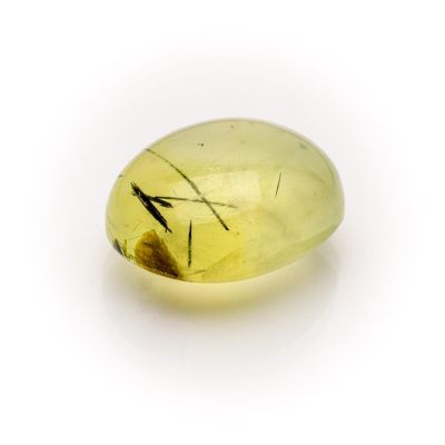 an image of a yellow quartz stone with a black line on it