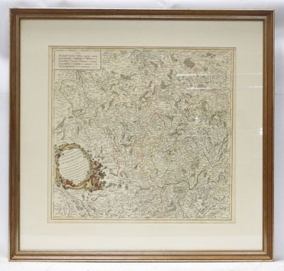 an old map of the country of england in a wooden frame