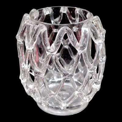 BAROVIER et TOSO Vase en verre de forme cylindrique à décor …