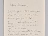 an old handwritten letter on a piece of paper with writing on it