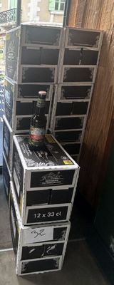 a stack of crates that are next to each other