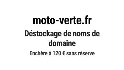 Nom de domaine moto-verte.fr. Catégorie: Sport et fitness.