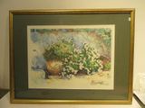 a picture of a painting of flowers in a vase