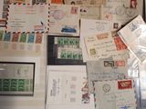 many different types of stamps on the wall
