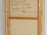 an old picture of a picture frame with a note on it